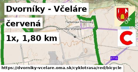 Dvorníky - Včeláre Cyklotrasy červená bicycle