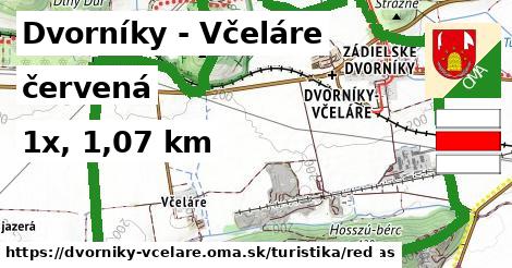 Dvorníky - Včeláre Turistické trasy červená 