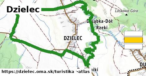 Dzielec Turistické trasy  