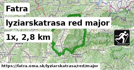Fatra Lyžiarske trasy červená hlavná