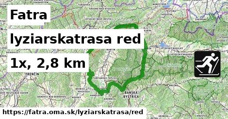 Fatra Lyžiarske trasy červená 