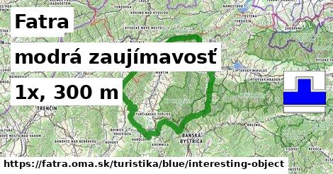 Fatra Turistické trasy modrá zaujímavosť