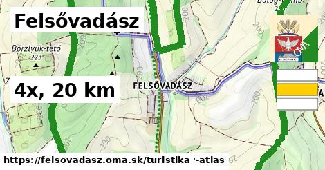 Felsővadász Turistické trasy  