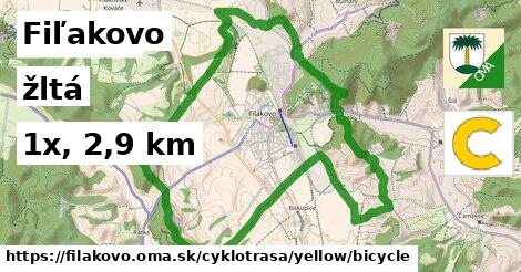 Fiľakovo Cyklotrasy žltá bicycle