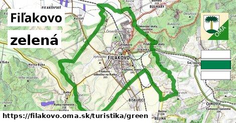 Fiľakovo Turistické trasy zelená 