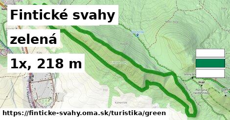 Fintické svahy Turistické trasy zelená 