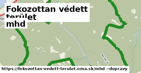 Fokozottan védett terület Doprava  