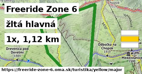 Freeride Zone 6 Turistické trasy žltá hlavná