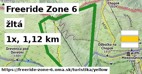 Freeride Zone 6 Turistické trasy žltá 