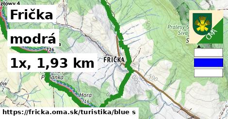 Frička Turistické trasy modrá 