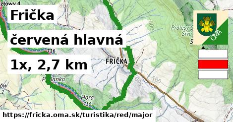 Frička Turistické trasy červená hlavná