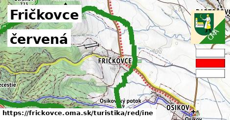 Fričkovce Turistické trasy červená iná