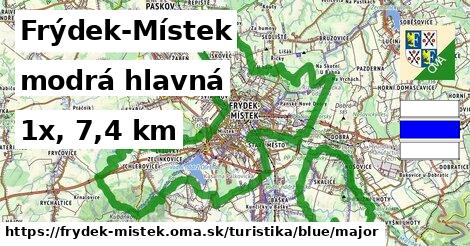 Frýdek-Místek Turistické trasy modrá hlavná
