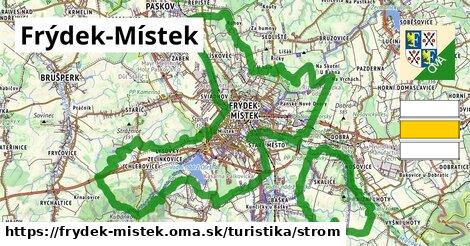 Frýdek-Místek Turistické trasy strom 