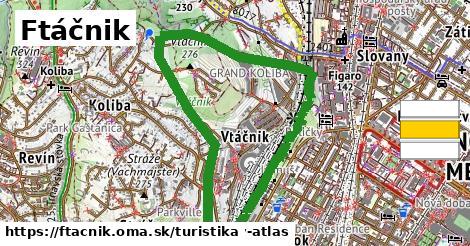 Ftáčnik Turistické trasy  