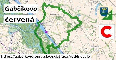 Gabčíkovo Cyklotrasy červená bicycle