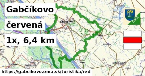 Gabčíkovo Turistické trasy červená 