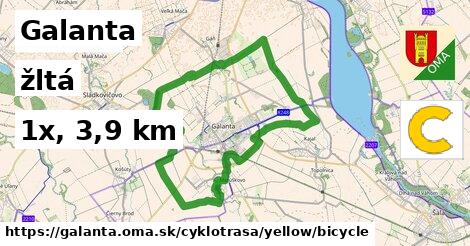 Galanta Cyklotrasy žltá bicycle