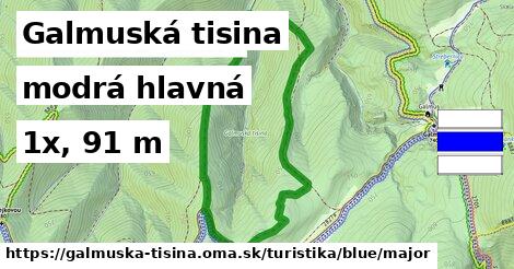 Galmuská tisina Turistické trasy modrá hlavná