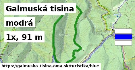 Galmuská tisina Turistické trasy modrá 