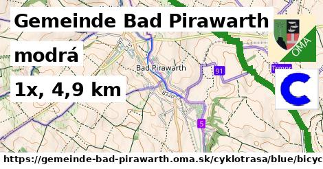 Gemeinde Bad Pirawarth Cyklotrasy modrá bicycle