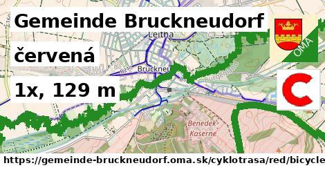 Gemeinde Bruckneudorf Cyklotrasy červená bicycle