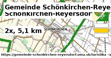 Gemeinde Schönkirchen-Reyersdorf Turistické trasy  