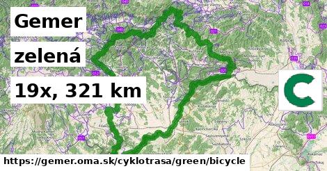 Gemer Cyklotrasy zelená bicycle