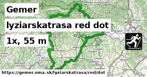 Gemer Lyžiarske trasy červená dot
