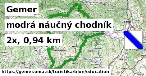 Gemer Turistické trasy modrá náučný chodník