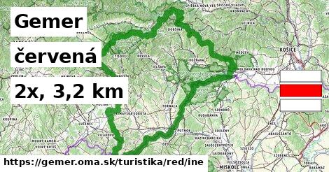 Gemer Turistické trasy červená iná