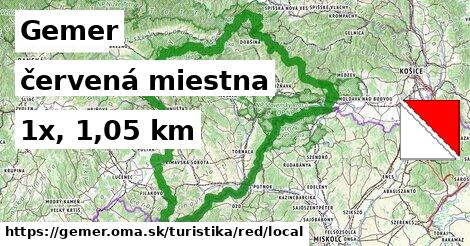 Gemer Turistické trasy červená miestna