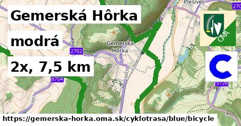 Gemerská Hôrka Cyklotrasy modrá bicycle