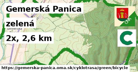 Gemerská Panica Cyklotrasy zelená bicycle