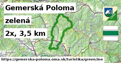 Gemerská Poloma Turistické trasy zelená iná