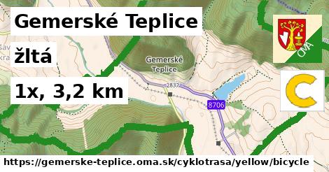 Gemerské Teplice Cyklotrasy žltá bicycle