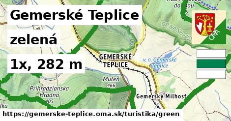 Gemerské Teplice Turistické trasy zelená 