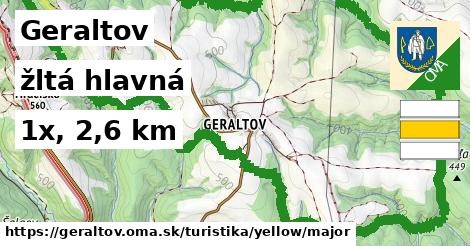 Geraltov Turistické trasy žltá hlavná