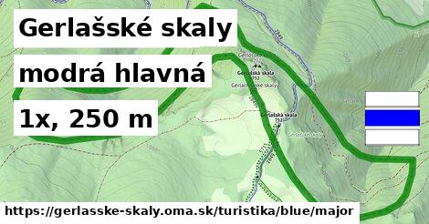 Gerlašské skaly Turistické trasy modrá hlavná