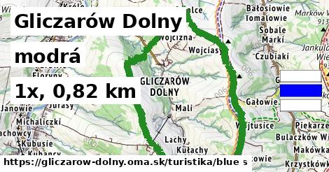 Gliczarów Dolny Turistické trasy modrá 