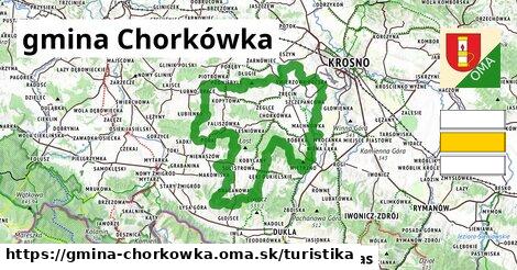 gmina Chorkówka Turistické trasy  