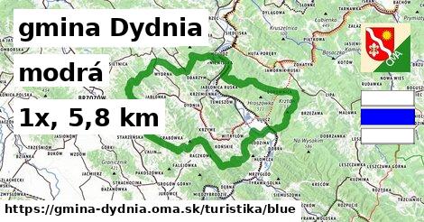 gmina Dydnia Turistické trasy modrá 