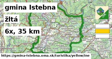 gmina Istebna Turistické trasy žltá iná