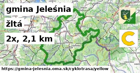 gmina Jeleśnia Cyklotrasy žltá 