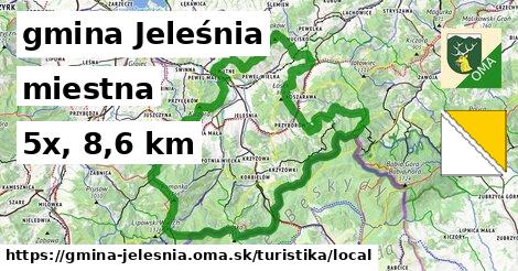 gmina Jeleśnia Turistické trasy miestna 