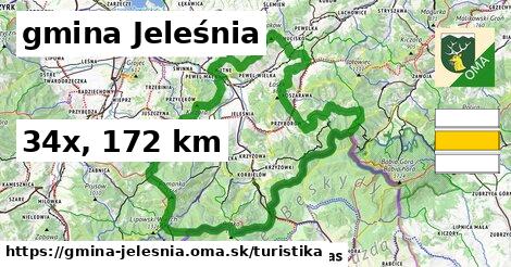 gmina Jeleśnia Turistické trasy  