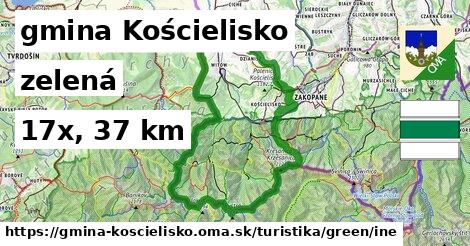 gmina Kościelisko Turistické trasy zelená iná