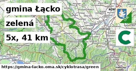 gmina Łącko Cyklotrasy zelená 
