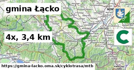 gmina Łącko Cyklotrasy mtb 