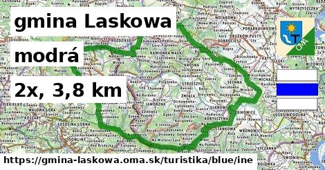 gmina Laskowa Turistické trasy modrá iná
